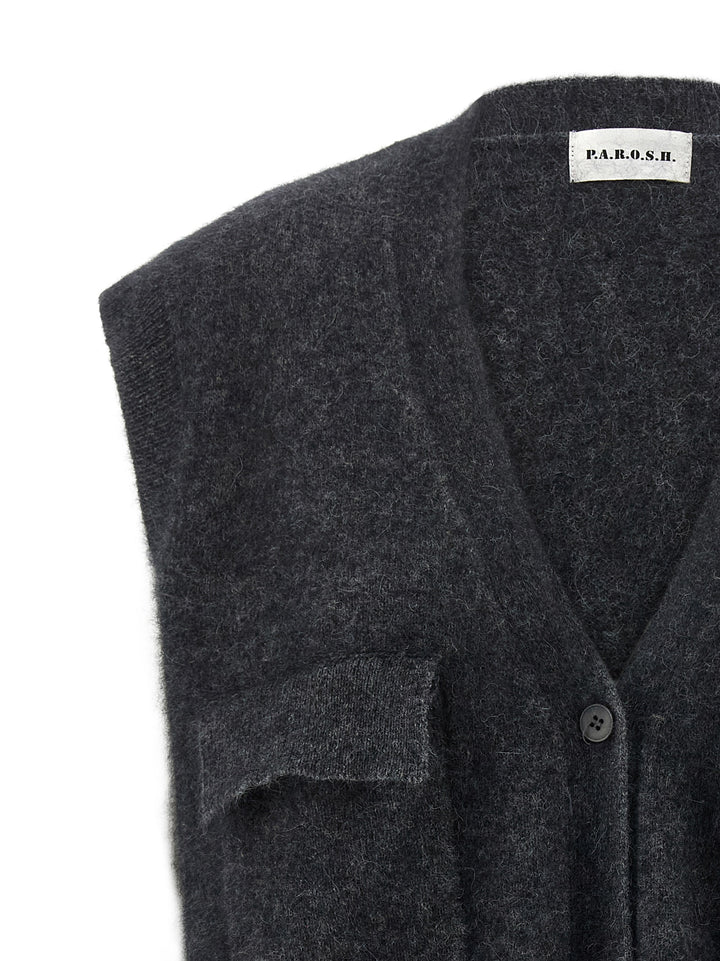 P.A.R.O.S.H. Lacoon Gilet - Gray | 8a8227d4b2aae6787d6d408192bcdca4917a8f78