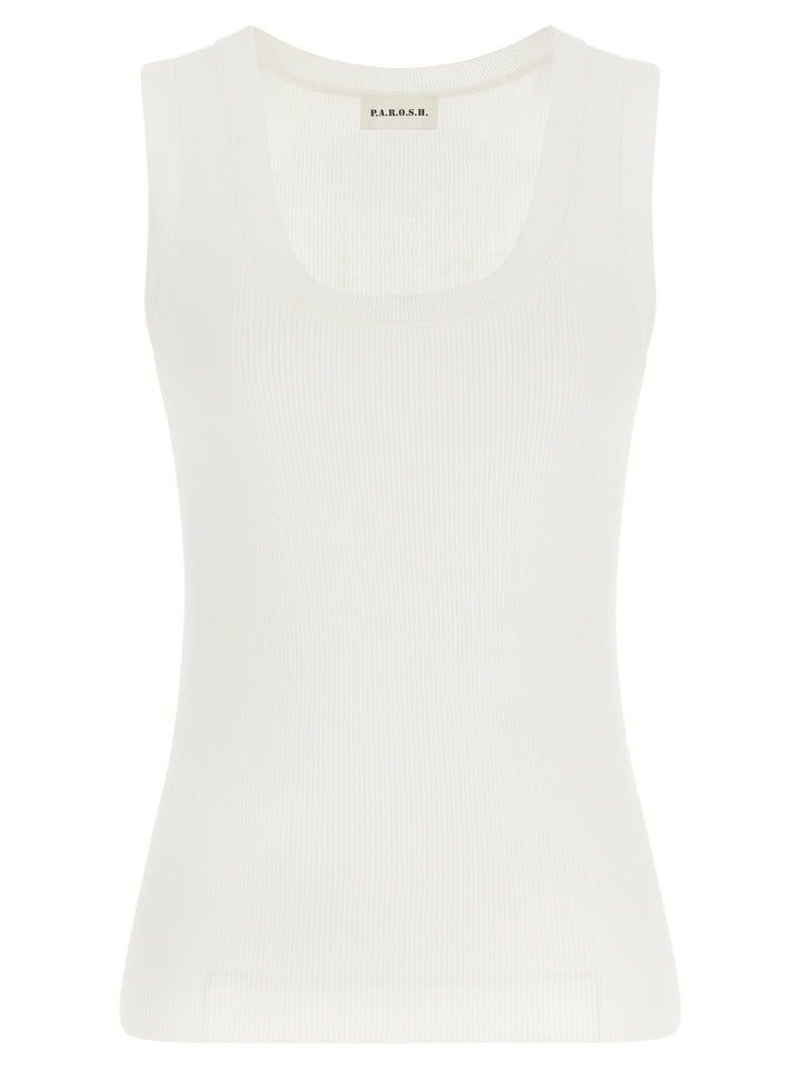 P.A.R.O.S.H. Cipria26 Tops - White | 24ee68bbf40d971650cfeb5357ab4a23fa93ff64
