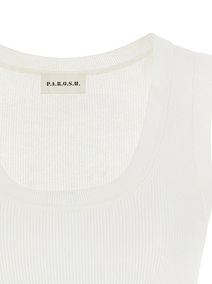 P.A.R.O.S.H. Cipria26 Tops - White | b6ee786cf08f4d1dd064836ff8cc259c2409a934