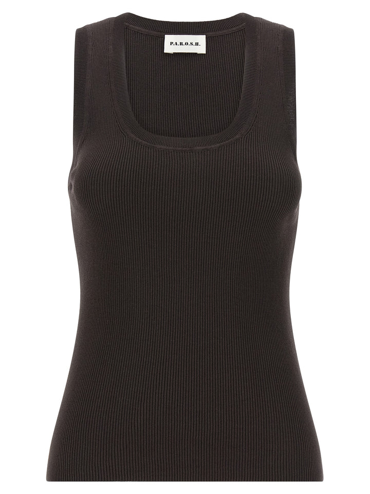P.A.R.O.S.H. Cipria26 Tops - Brown | 6d1045abb254687bae0df9ecfd7e6264863549ea