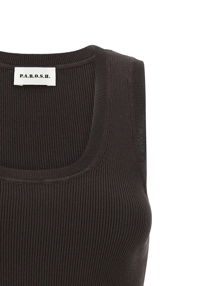 P.A.R.O.S.H. Cipria26 Tops - Brown | 4466bde24a9fa94284809e956d2ff9d44d4d7e29