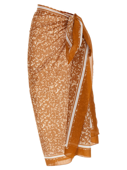 Sarong Skirt Beachwear Brown