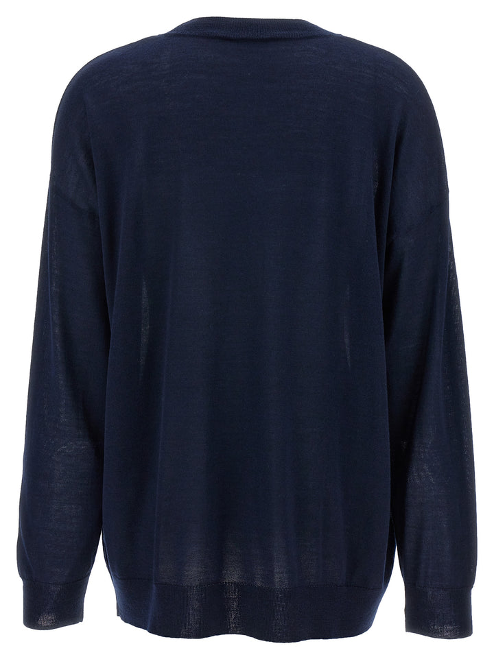 Crew-Neck Sweater Sweater, Cardigans Blue