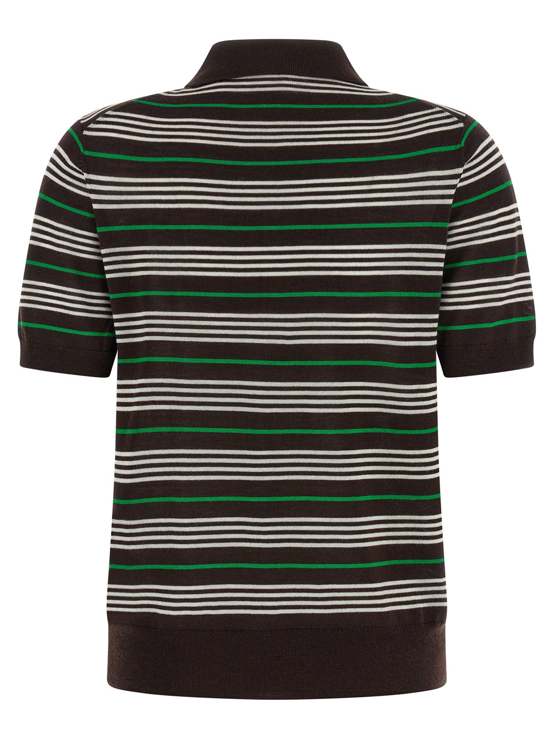 P.A.R.O.S.H. Listripes Polo - Brown | fec6d48b7a10fca316da0bc4fa4ec623215bbd90