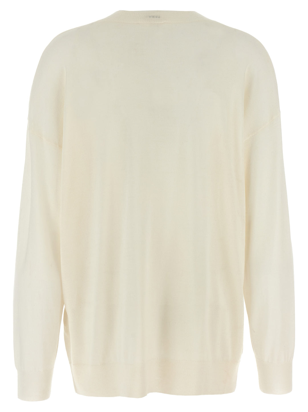 Crew-Neck Sweater Sweater, Cardigans White