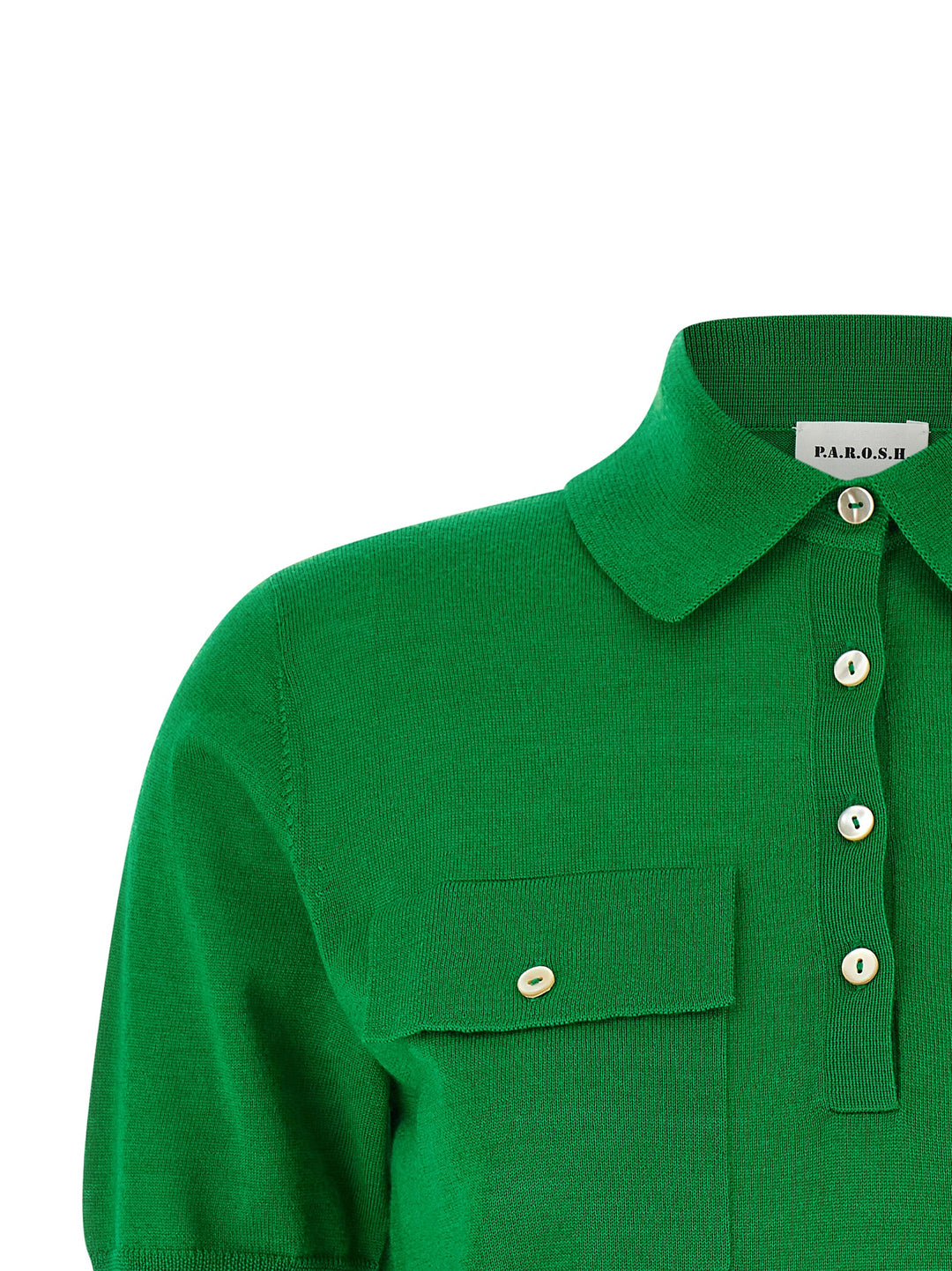 P.A.R.O.S.H. Linfa26 Polo - Green | fb11be997d12eedd1cee98f5645a5e39dca40cdc