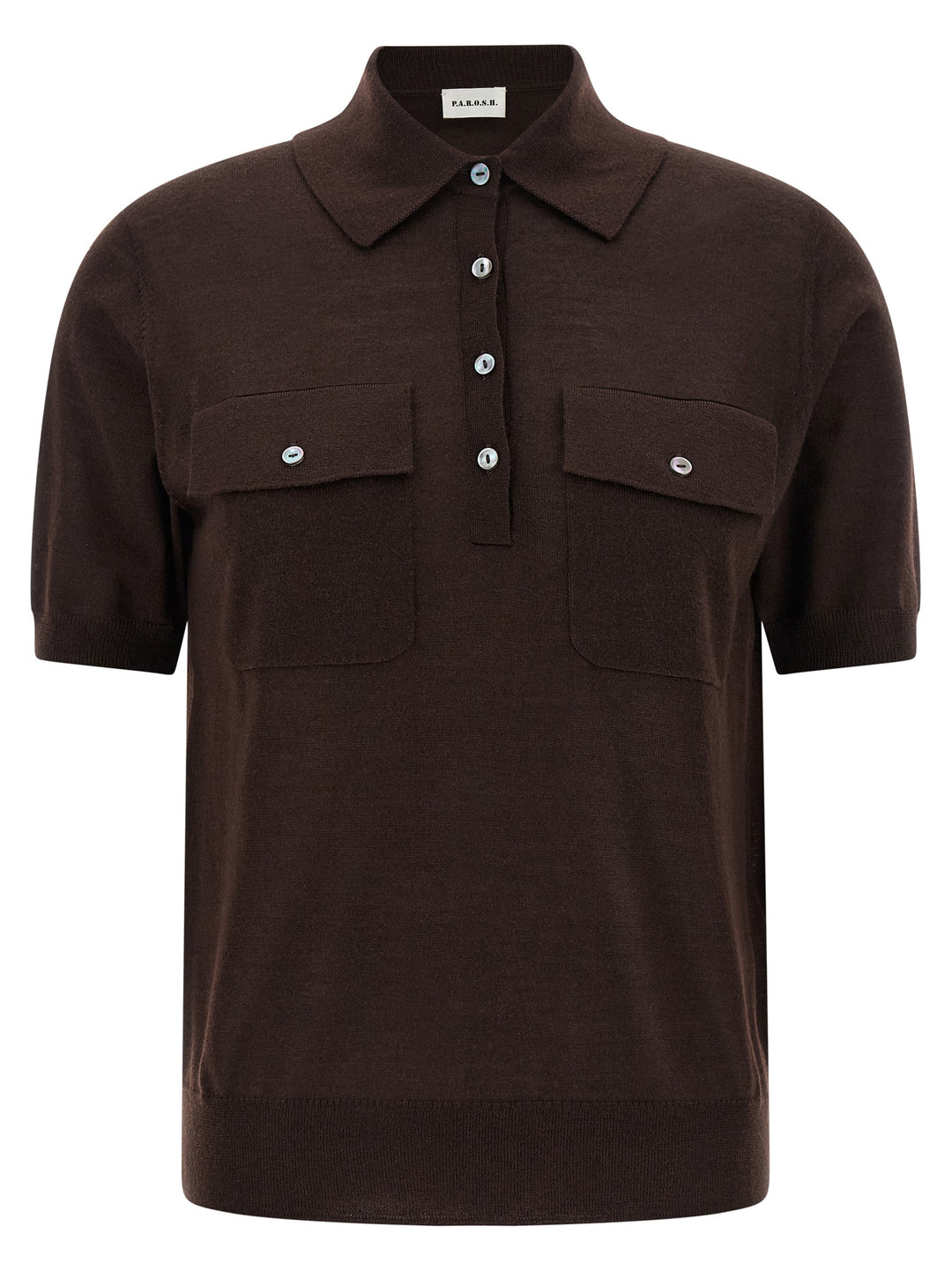 P.A.R.O.S.H. Linfa26 Polo - Brown | ec35a1950c98b9e0554d351b3392f785809f54a5