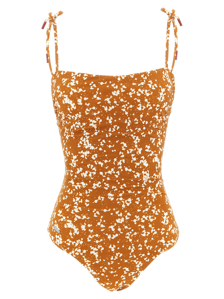 Kiton One-Piece Swimsuit Off The Shoulder Beachwear - Brown | 53d7f37561498dbeb93ae0ca3e44cabb648c71e3