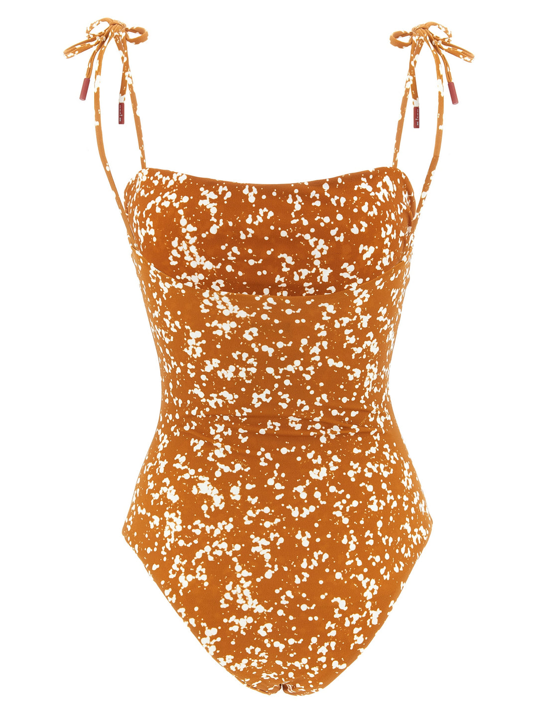 Kiton One-Piece Swimsuit Off The Shoulder Beachwear - Brown | 8596cc80c687d2440c677186939e4d4047655400