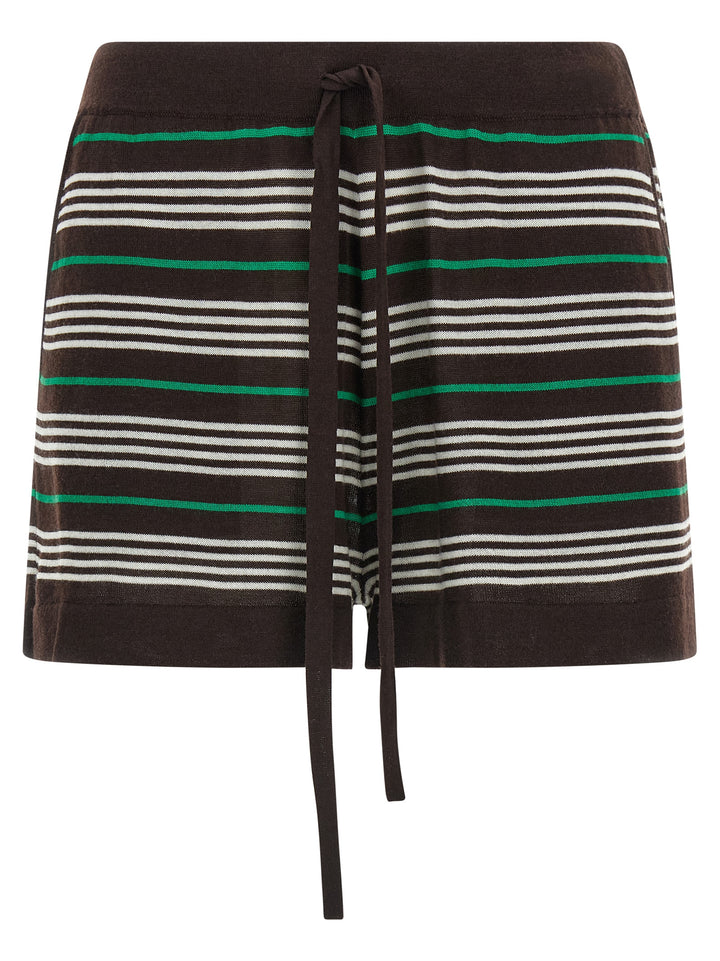 P.A.R.O.S.H. Listripes Bermuda and Short - Brown | 7bf4c015cb9b45708e5a3006f121b195ced8b59f