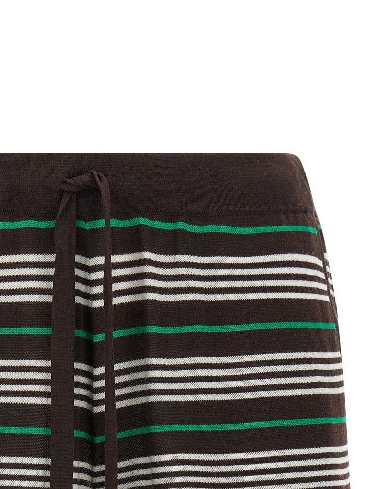 P.A.R.O.S.H. Listripes Bermuda and Short - Brown | f417bbd582df7d51489fa9aff5ec8c92de664568