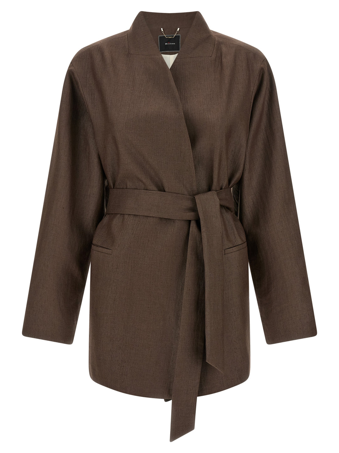 Kiton Linen Blend Blazer BlazerS - Brown | dc431e2c614a71876d3890ac7d21cd81c356b5f6