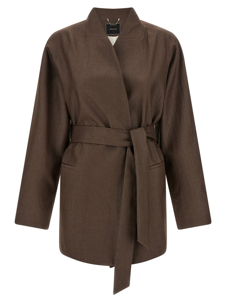 Kiton Linen Blend Blazer BlazerS - Brown | dc431e2c614a71876d3890ac7d21cd81c356b5f6