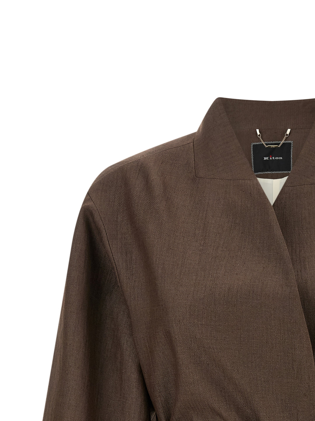 Kiton Linen Blend Blazer BlazerS - Brown | cf889bd790ab989291a8a2f5c1b5a5f486f7a306