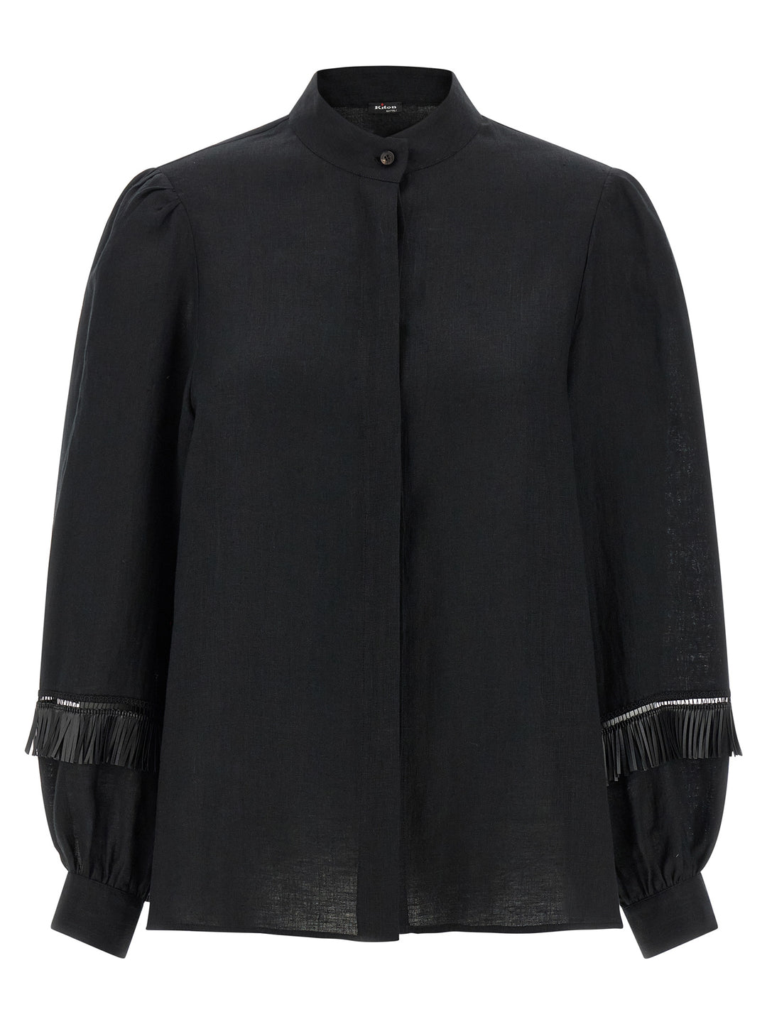 Kiton Fringed Shirt Shirt and Blouse - Black | c93d74dd607ab664fe924c02be757758f1bb7715