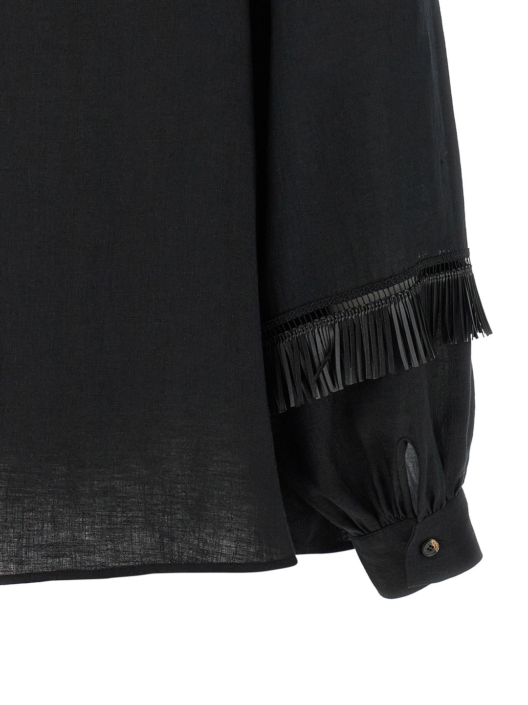Kiton Fringed Shirt Shirt and Blouse - Black | 06c3eb09dcd3dd268a2a52c302c35745e2f3f18c