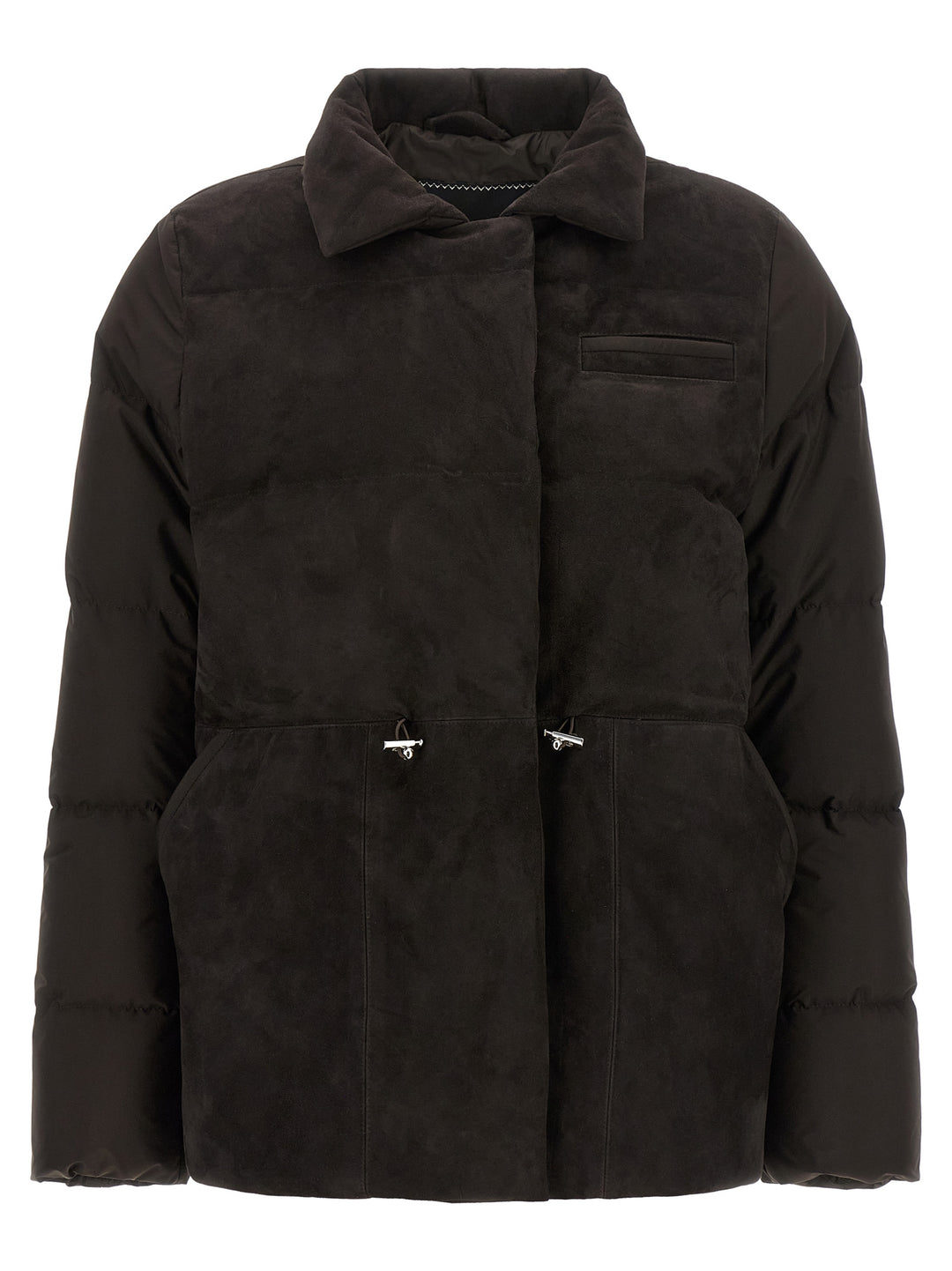 Kiton Drawstring Down Jacket Puffer Jackets - Brown | 02b61521a59fdef044c3d0befb22664d3a1481a8