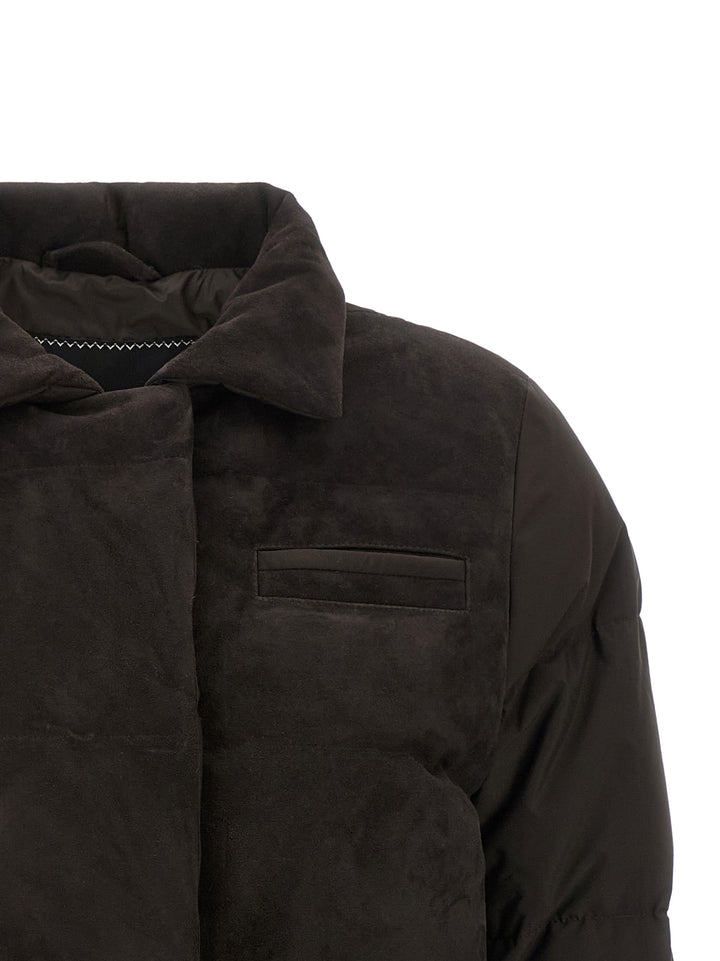 Kiton Drawstring Down Jacket Puffer Jackets - Brown | 510a7b90d0471f4b6596083db914c40b642a1c55