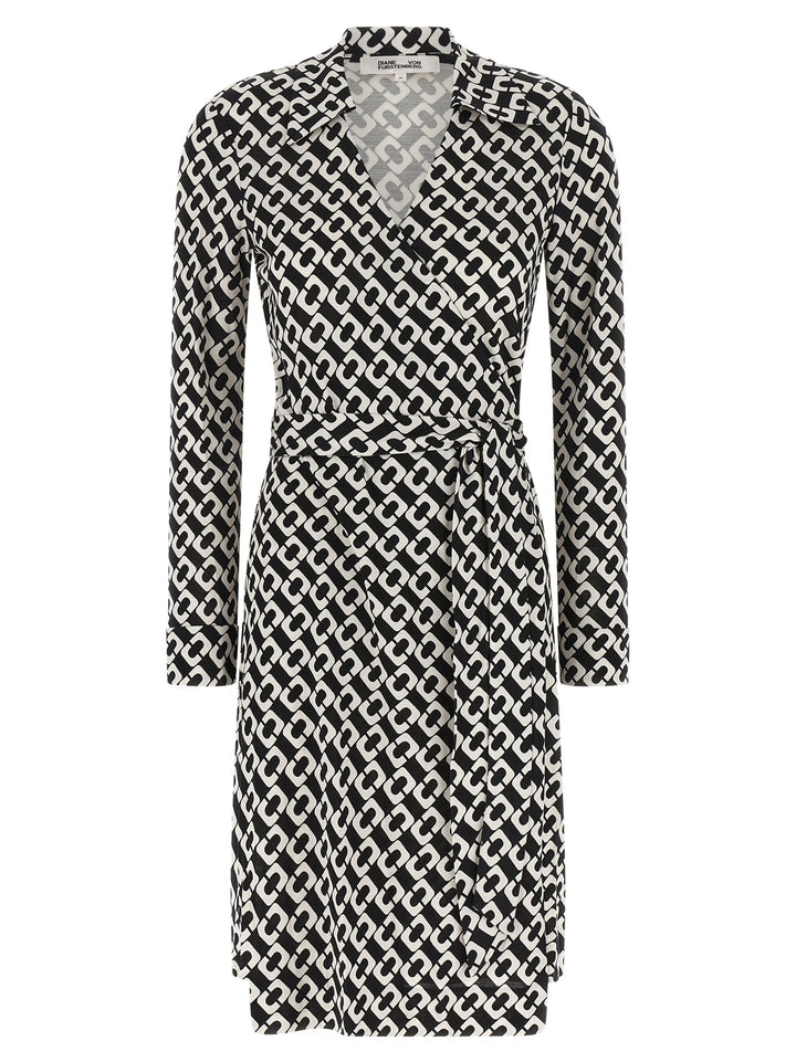 Diane Von Furstenberg New Jean Dresses - White/Black | 193c4affdd32250e8cc631207008dae9fc94cab4