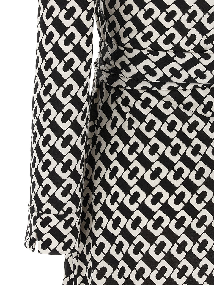 Diane Von Furstenberg New Jean Dresses - White/Black | 6a7e804b151ee6a736baade6139a14278d47c5d9
