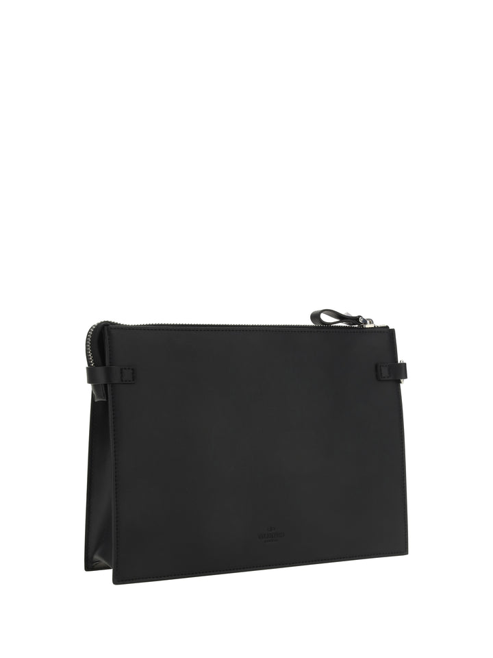 HANDLE FLAT POUCH | VLTN | VITELLO SKY/P