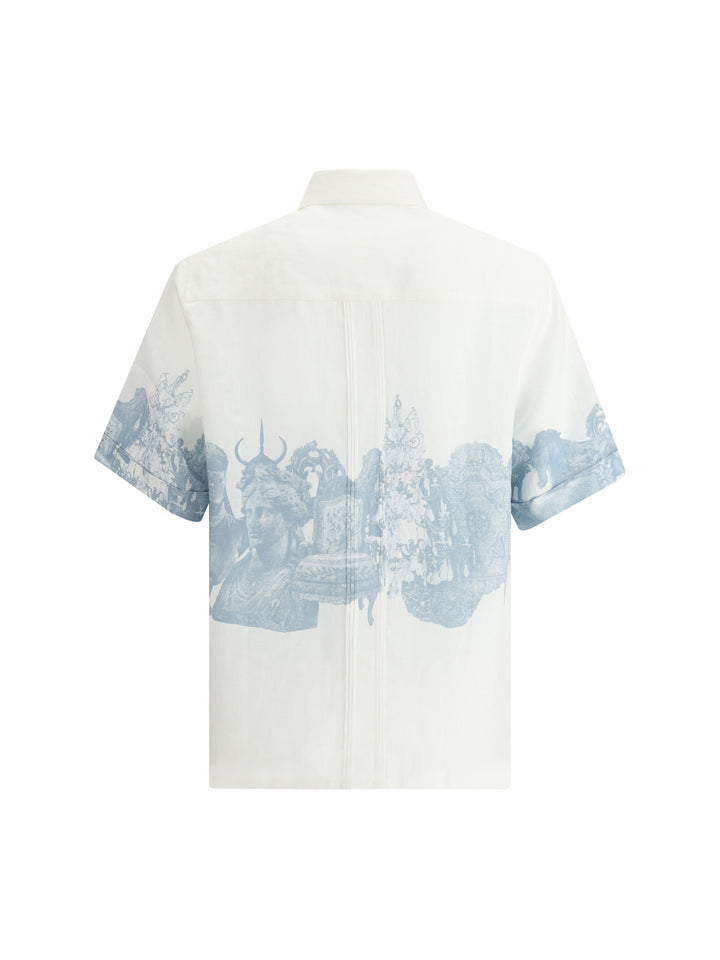 SHORT SLEEVE SHIRT WITH PINTUCKS