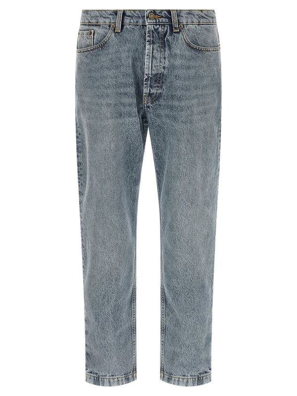 Tapered Leg Jeans Light Blue