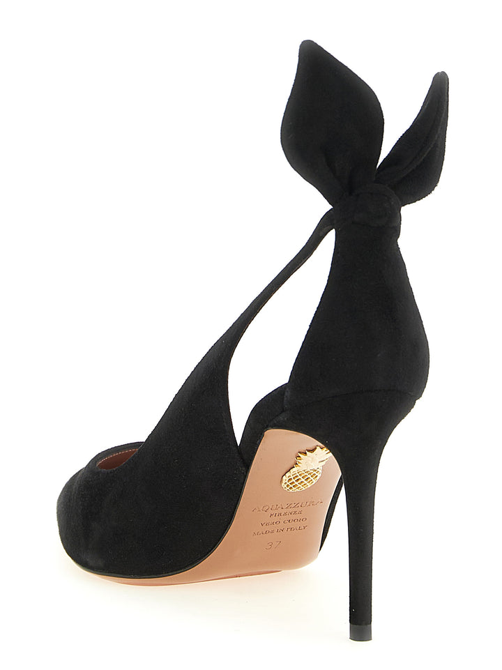 Aquazzura Bow Tie Pumps - Black | 309eef1c449b8f768d44a4435300b3f9b51ddcd1