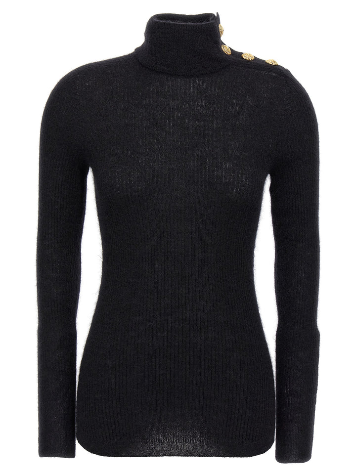 Mohair Button Sweater Sweater, Cardigans Black