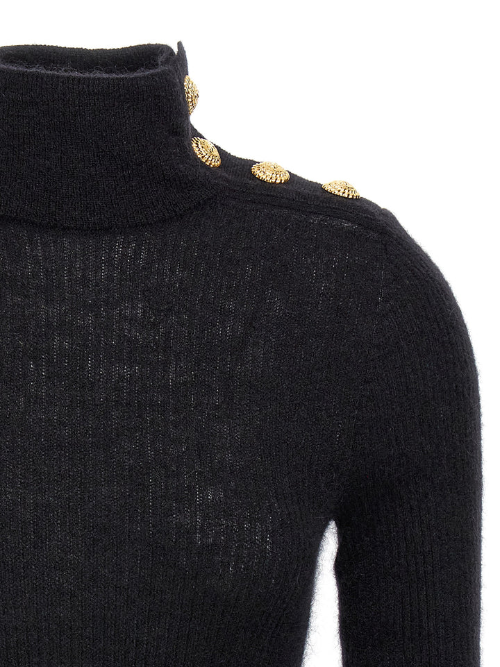 Mohair Button Sweater Sweater, Cardigans Black