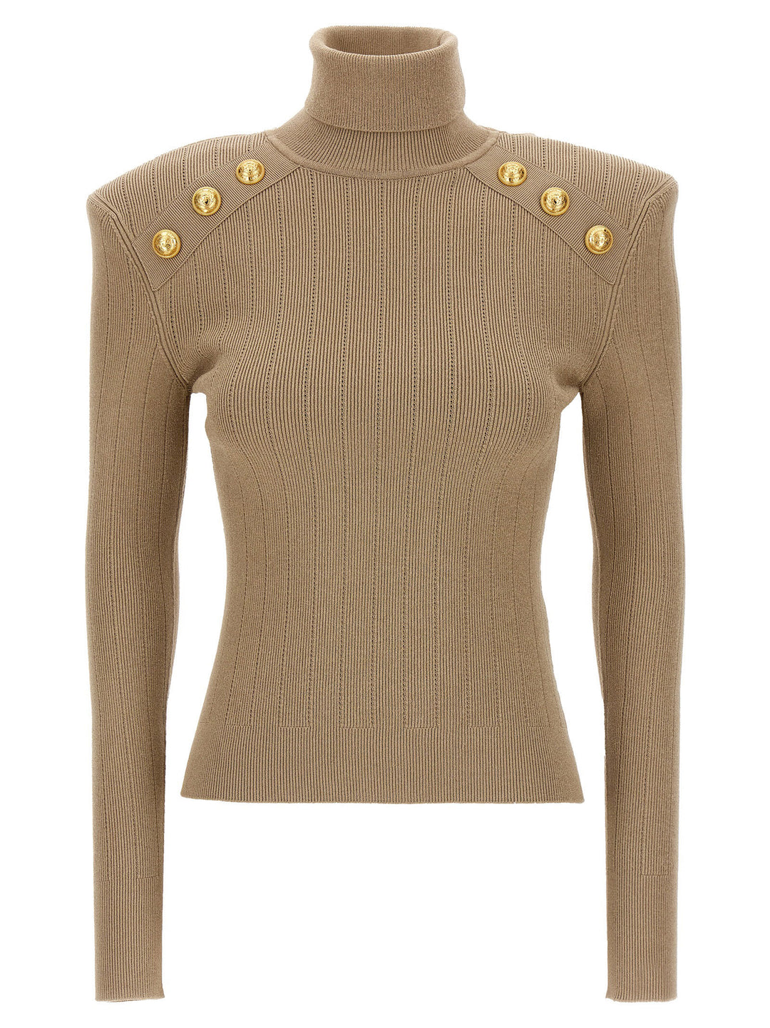 Ribbed Button Sweater Sweater, Cardigans Beige