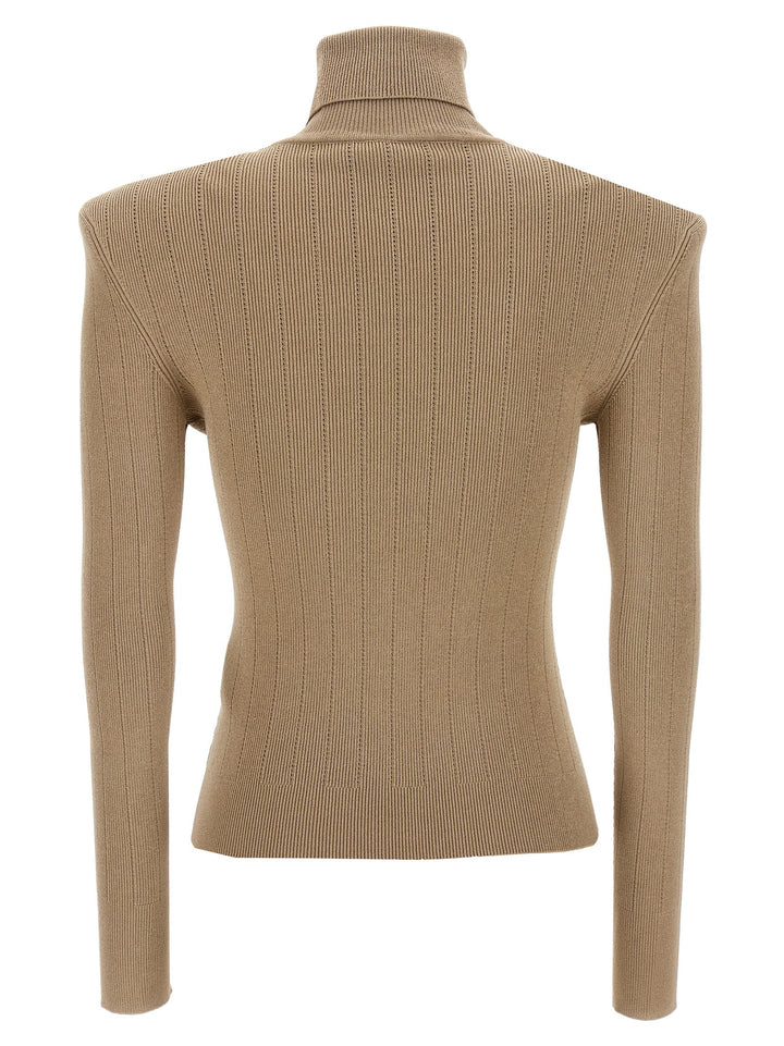 Ribbed Button Sweater Sweater, Cardigans Beige