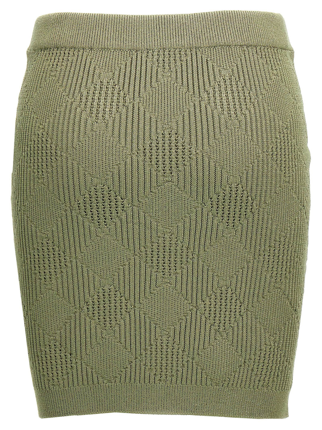 Openwork Knit Skirt Skirts Green