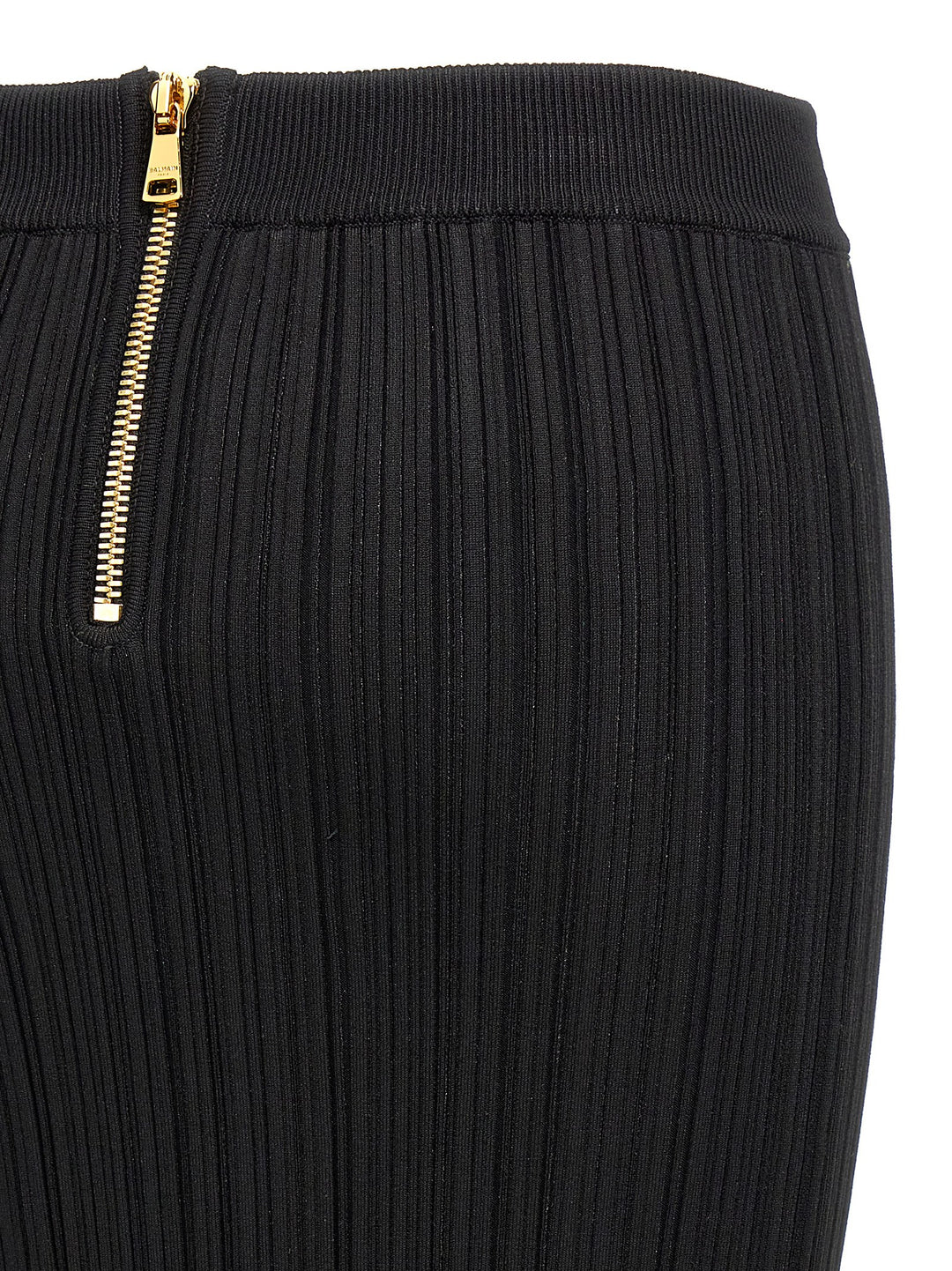 Pleated Midi Skirt Skirts Black