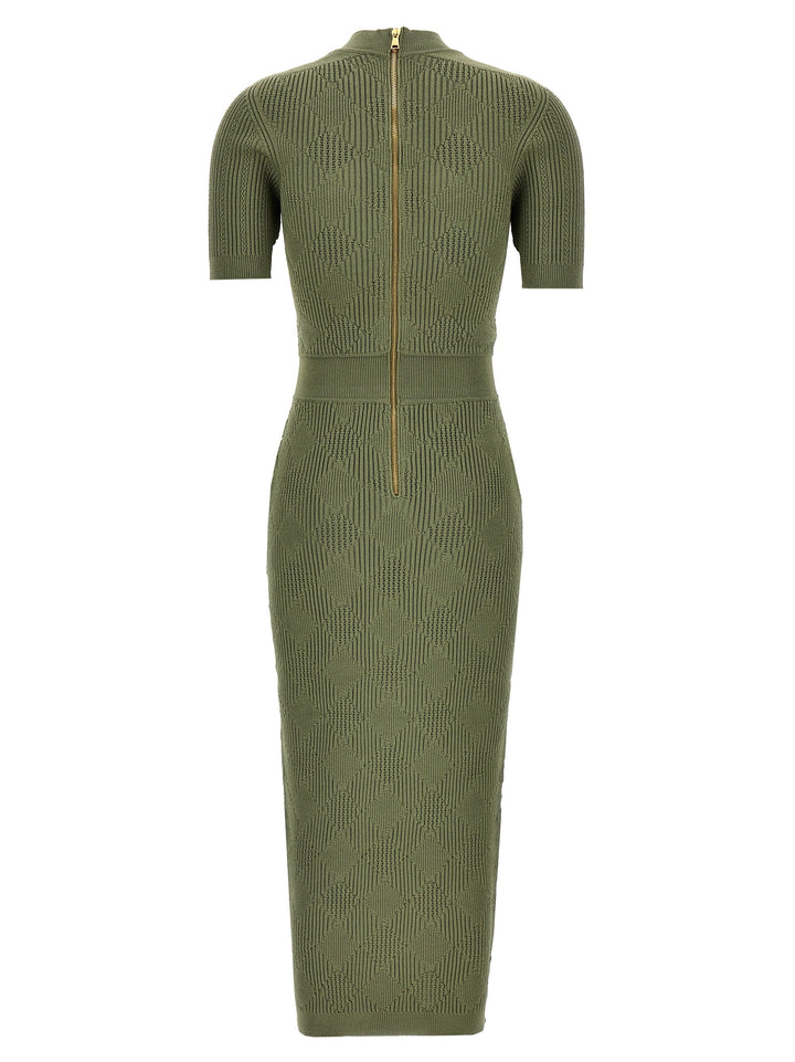 Openwork Knit Dress Dresses Green