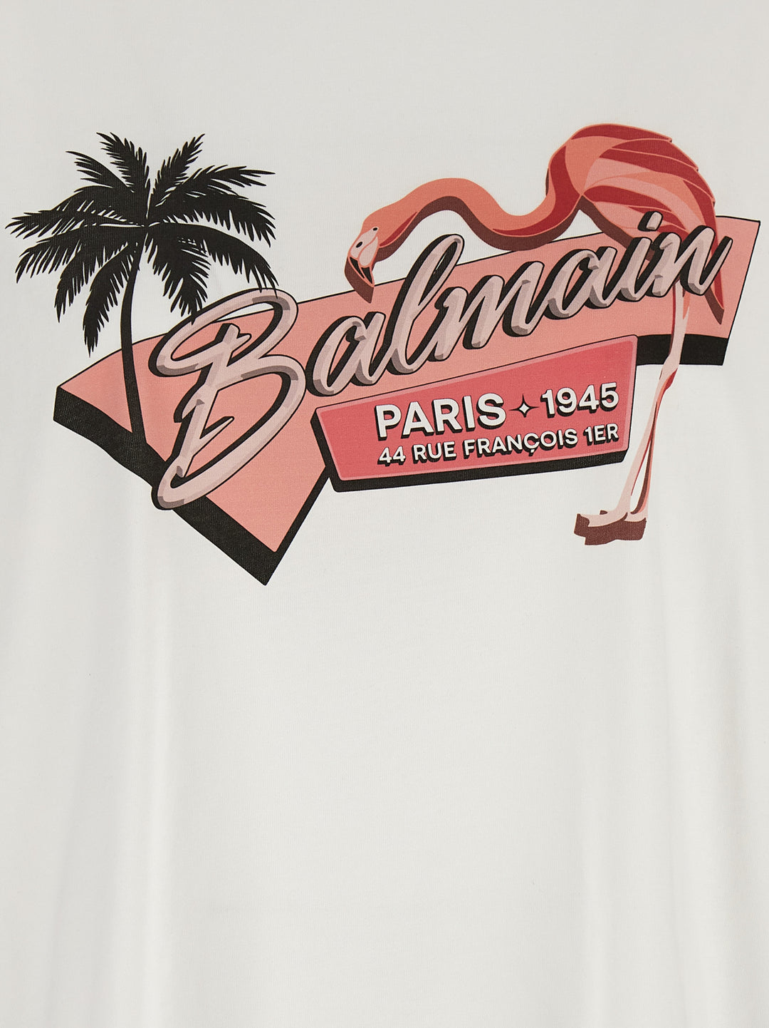 Balmain Flamingo T-Shirt White