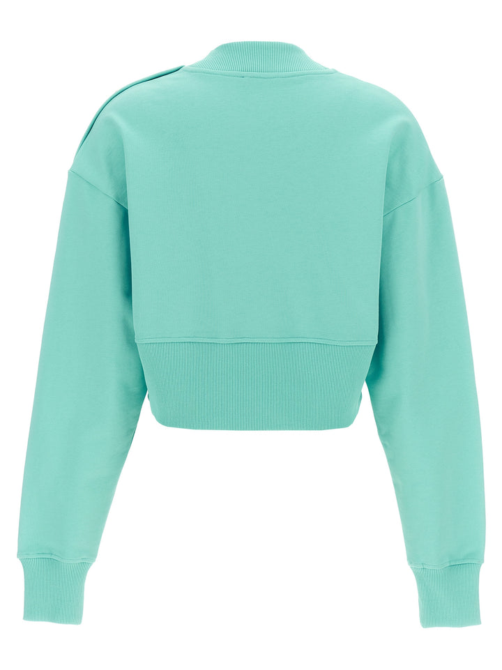 Cropped Sweatshirt Light Blue