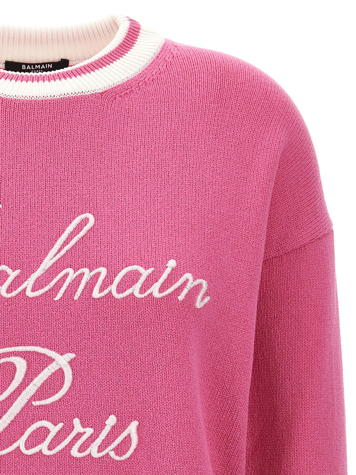 Balmain Signature Sweater, Cardigans Fuchsia