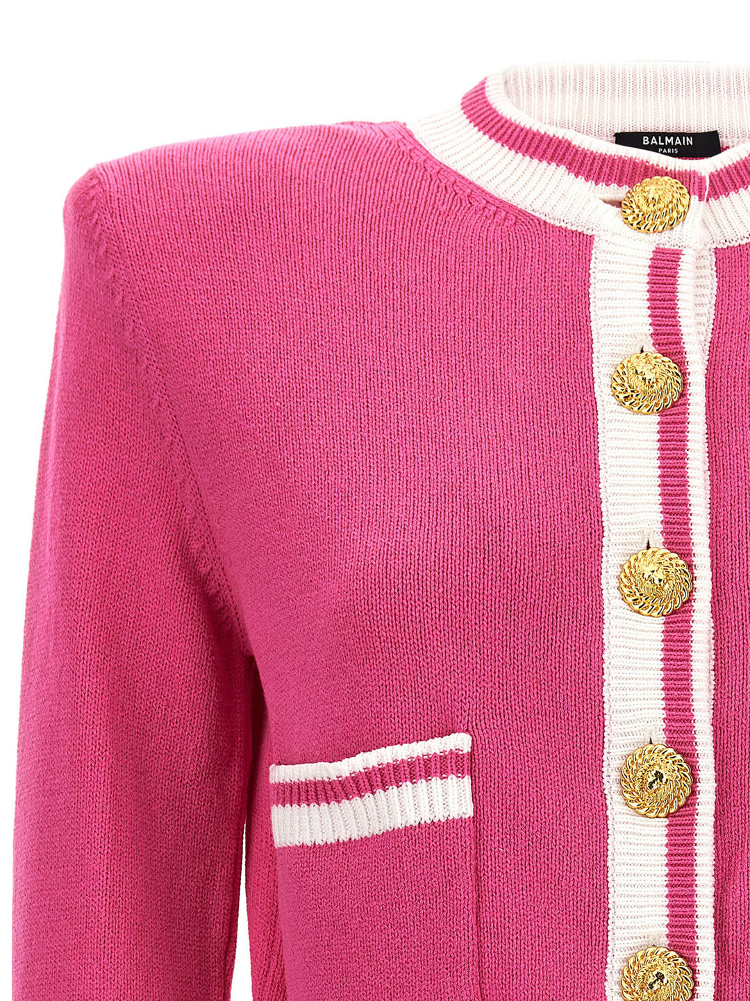 Balmain Signature Sweater, Cardigans Fuchsia