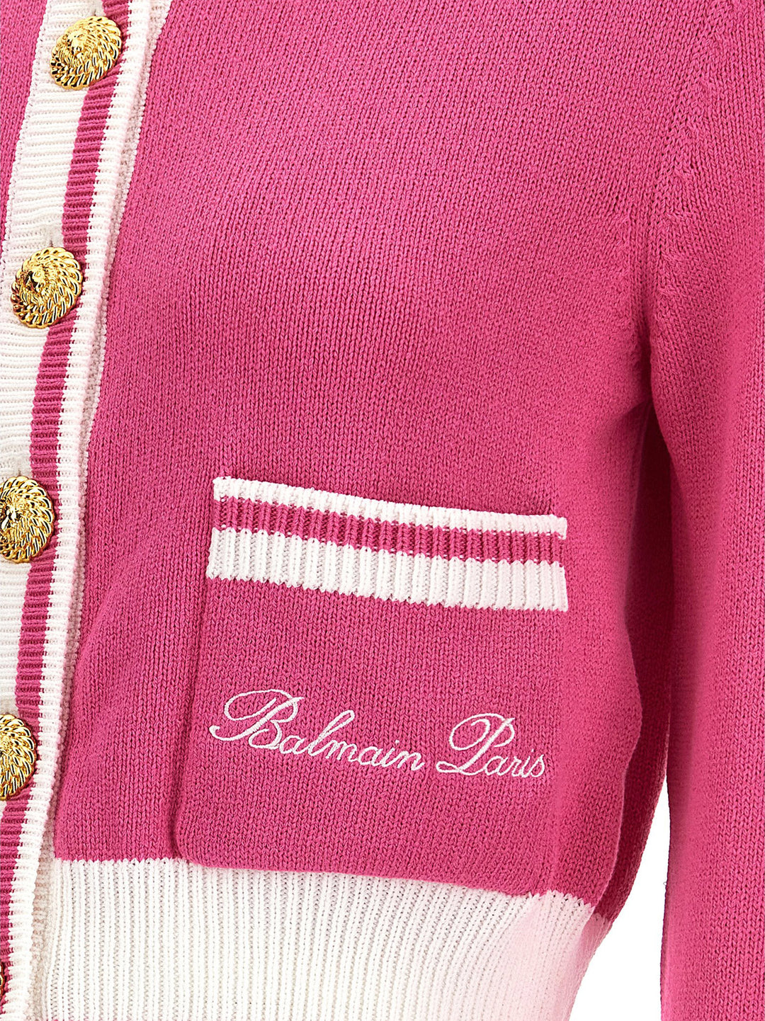 Balmain Signature Sweater, Cardigans Fuchsia