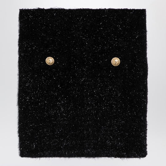 Black Tweed Miniskirt With Buttons