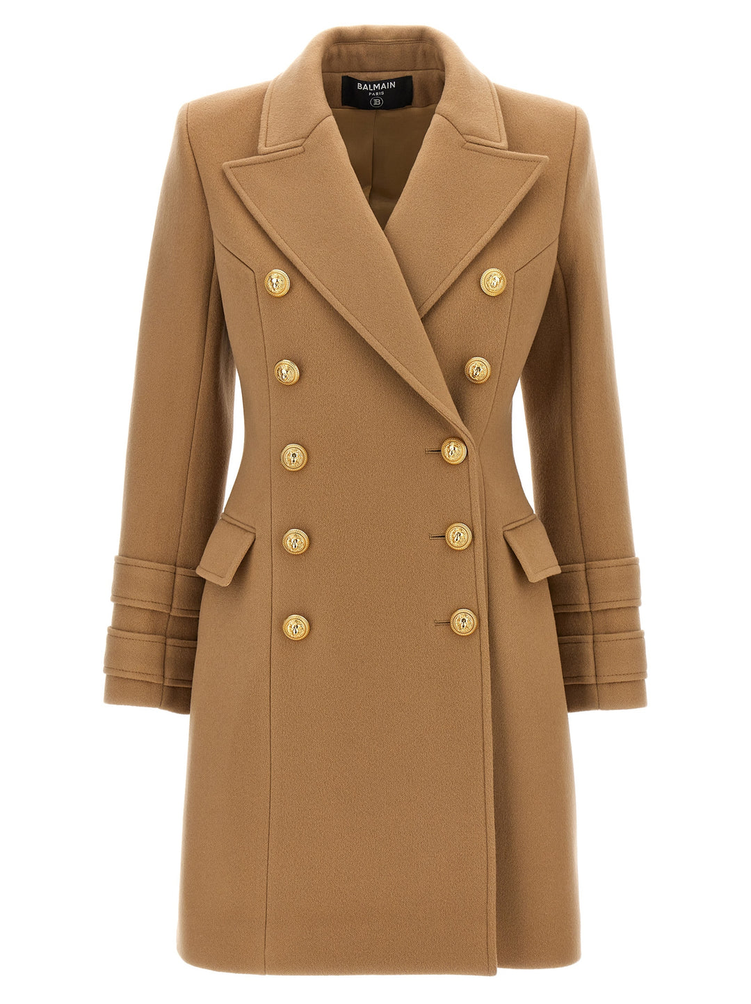 Cashmere Double-Breasted Coat Coats, Trench Coats Beige