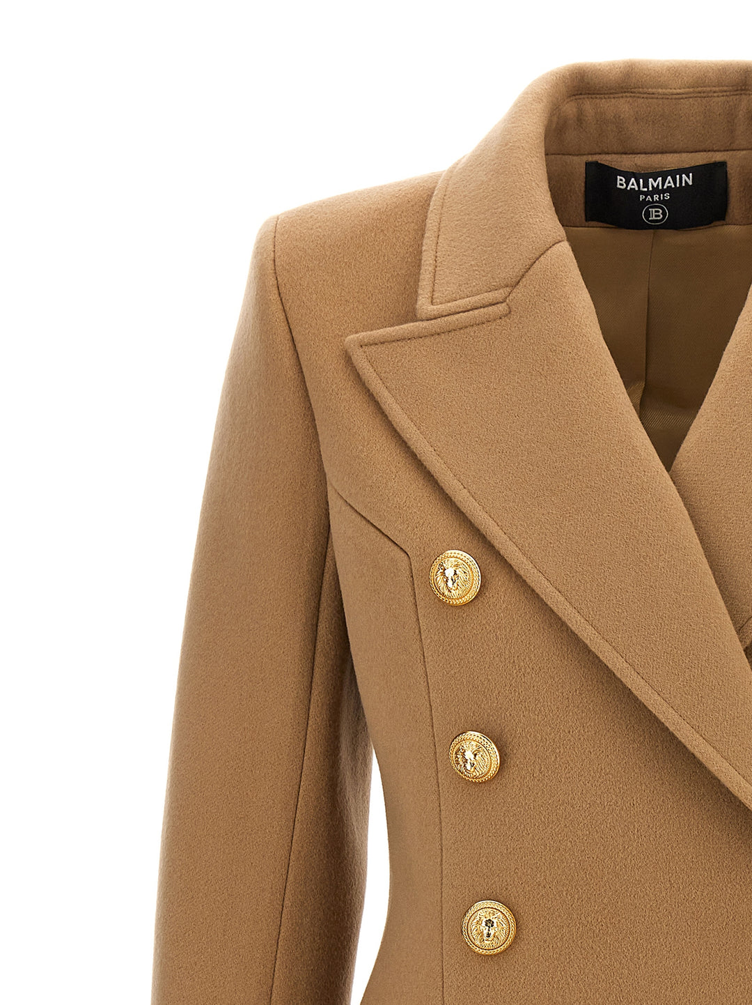 Cashmere Double-Breasted Coat Coats, Trench Coats Beige