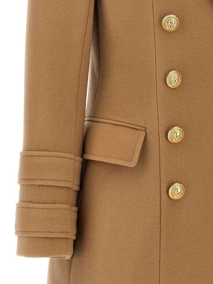 Cashmere Double-Breasted Coat Coats, Trench Coats Beige