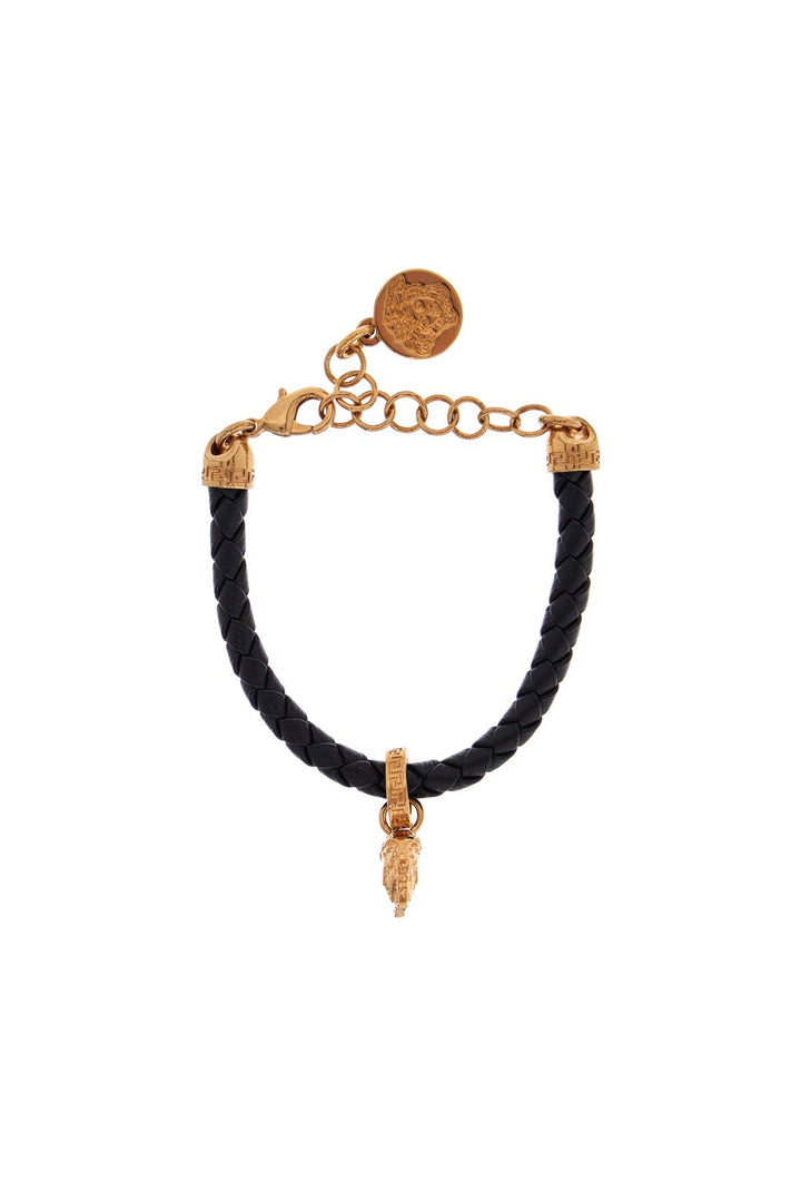 Bracciale In Pelle Con Charm Medusa