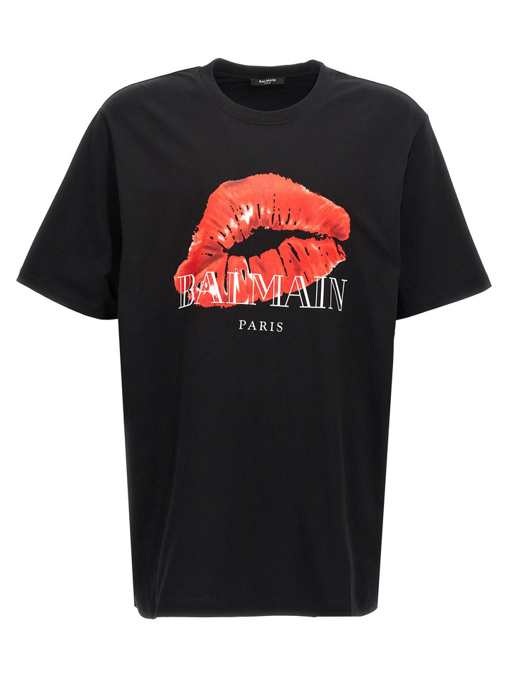 Balmain Kiss T-Shirt Black