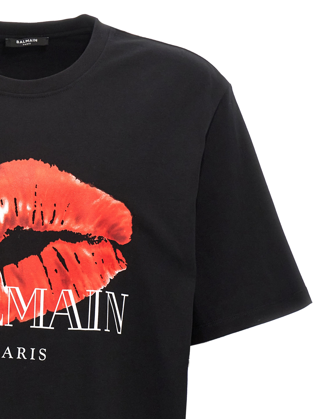 Balmain Kiss T-Shirt Black