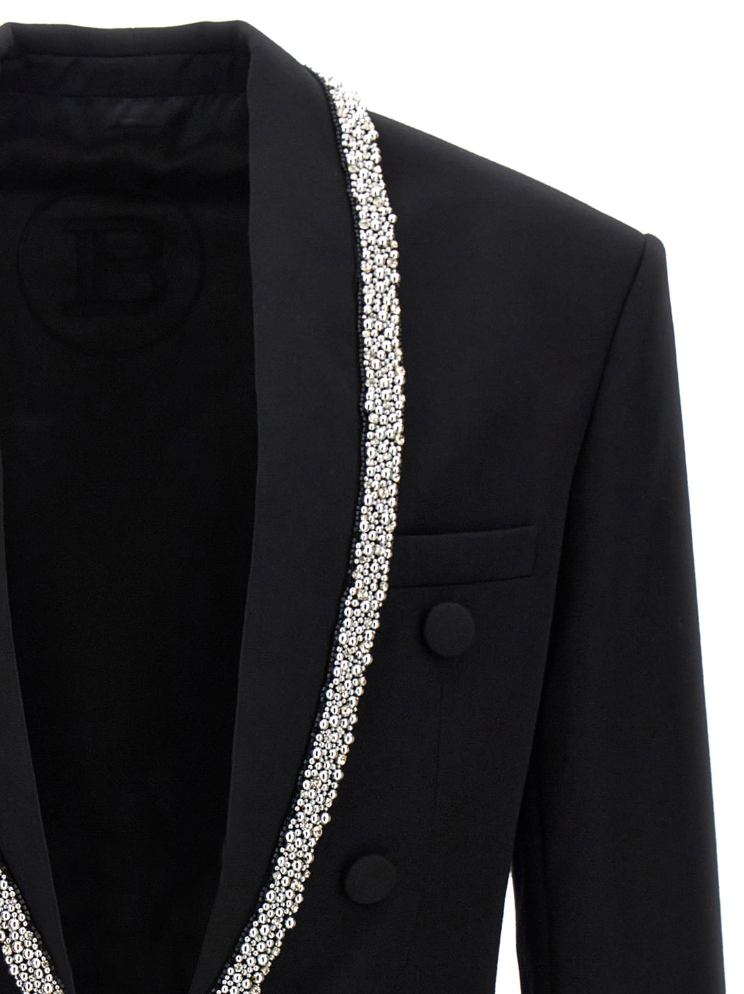 Strass Piping Blazer Black