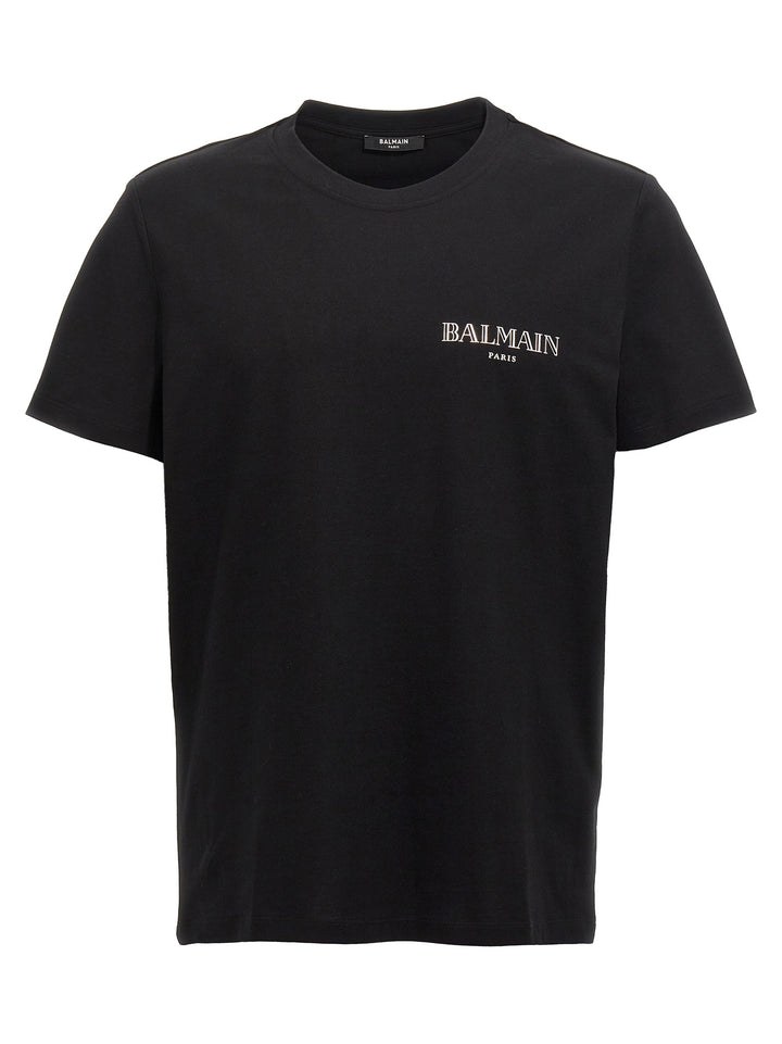 Silver Balmain Vintage T-Shirt Black