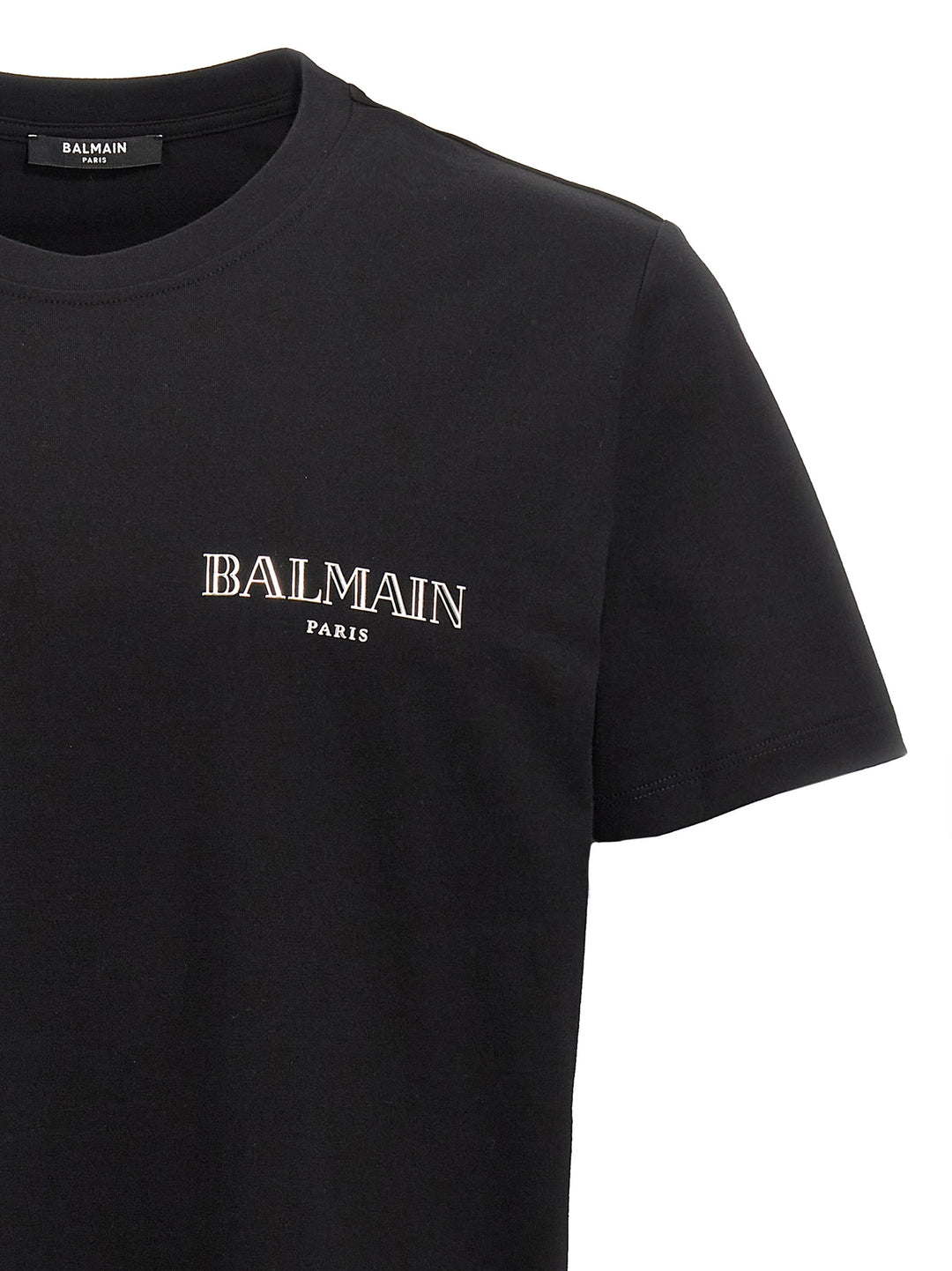 Silver Balmain Vintage T-Shirt Black